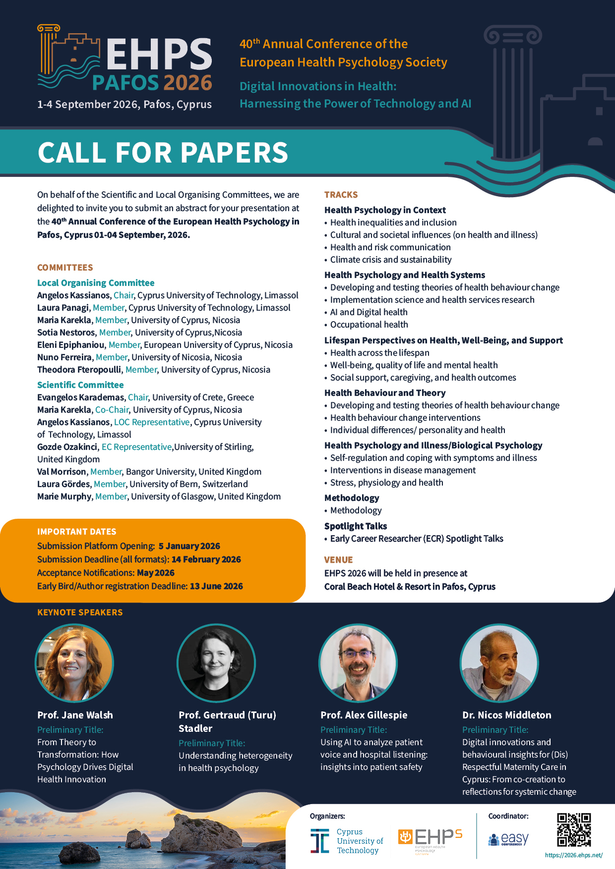CALL FOR PAPERS EHPS2026